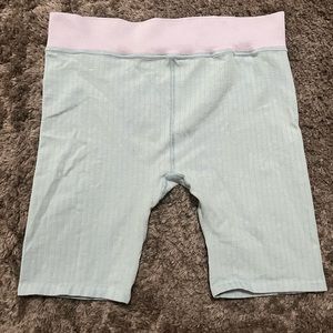 Anthropologie Two Toned Biker shorts